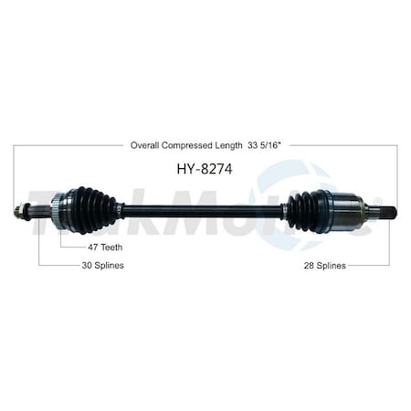 Surtrack Axle Cv Axle Shaft, Hy-8274 HY-8274
